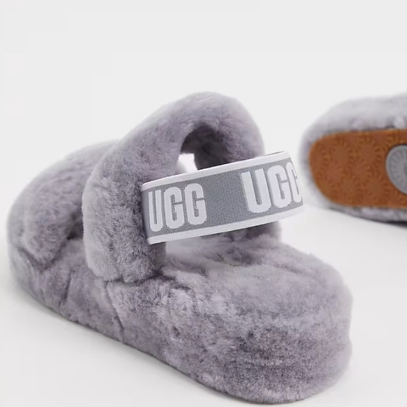 UGG Oh Yeah logo double strap sandals in soft amethyst - Picture 4 of 16